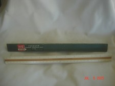 K  E Vtg. ENGINEERS' TRIANGULAR WOODEN SCALE / RULER 56 3656 12 In. w/ SLEEVE
