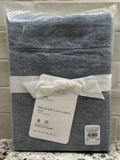 Pottery Barn Belgian Flax Linen Pillow Sham Chambray Euro
