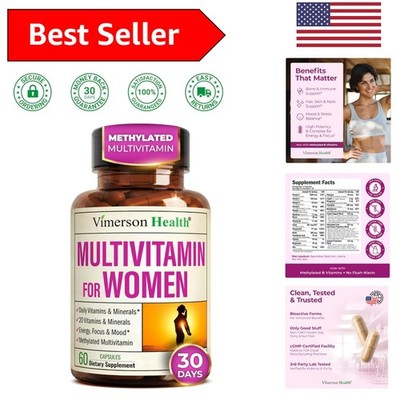 Women s Multivitamin with Methylated & Chelated Ingredients for Energy and Focus