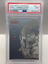 2020 METAL UNIVERSE MARC ANDRE FLEURY PLATINUM PORTRAITS #PP-9 PSA 9 MINT *POP 1