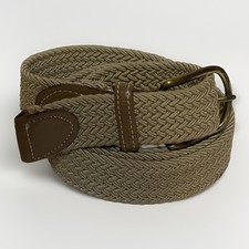 Vintage Men's Size XL Beige Stretchy Web Golf Belt Made In The USA