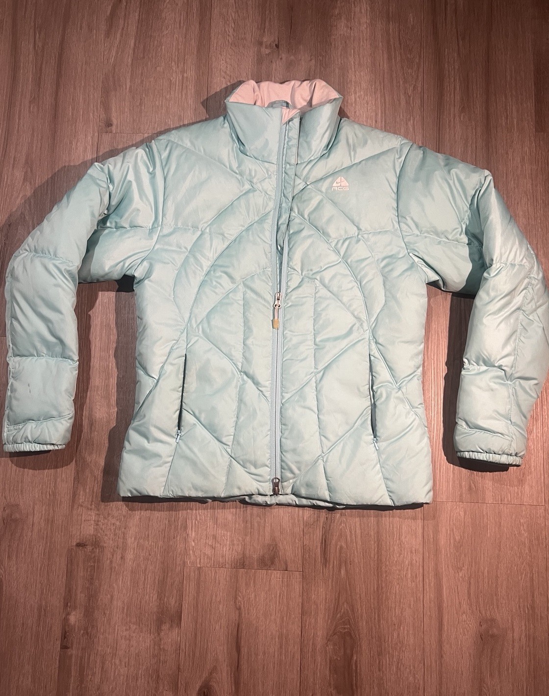 SACAI X NIKE Nike ACG Giacca Donna Verde Menta Full Zip Livello 3 Piumino Taglia Donna M