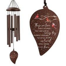 Memorial Sympathy Wind Chimes for Loss of Loved One 32 inches, 32in-bronze