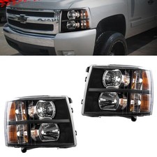 Headlights Fit For Chevy Silverado 1500 2500 Hd 2007-2014 Driverpassenger Pair