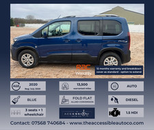 2020 - Peugeot Rifter Allure 1.5 BlueHDi - 3 Seater - AUTO - 13.5k miles - WAV