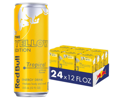 Red Bull Yellow Edition Tropical Energy Drink, 24 Cans, 12 Fl Oz