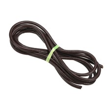 8mm Round Braided Leather Cord for Crafts Jewelry Making Dark Brown 3 Yards 
