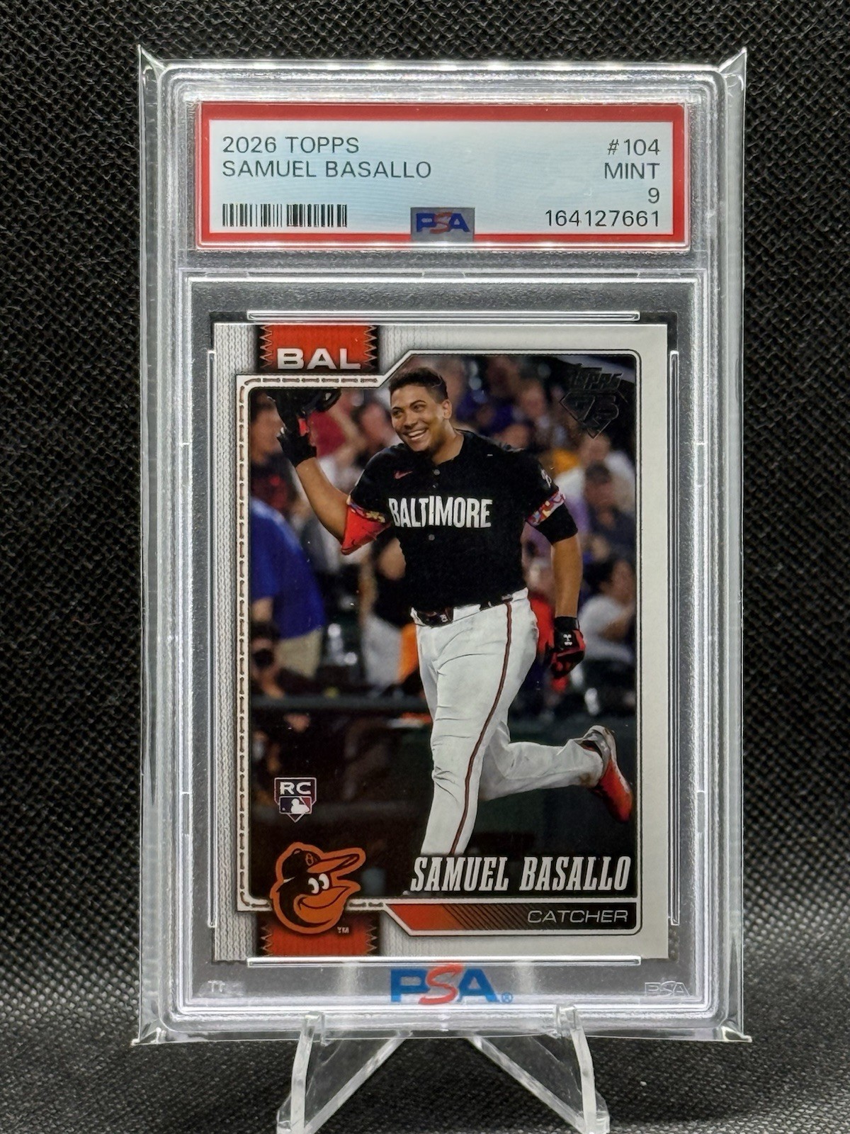 2026 Topps Series 1 - Samuel Basallo #104 (RC) PSA 9