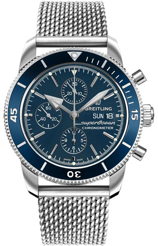 Breitling Superocean Heritage II Blue Dial Bezel 44mm Men's Watch A13313161C1A1