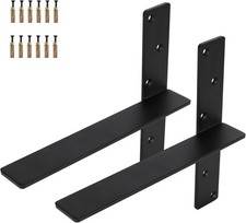 2-Pack 16"x11"x2" Heavy Duty Steel Countertop Support Brackets