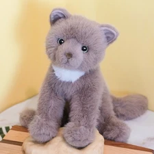 ✤ New DOUGLAS CUDDLE TOYS Stuffed Soft Plush KNEADIE CAT Taupe Blue Coffee Tabby