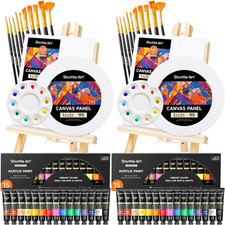58 Pack Painting Kit for Adults and Couples, Sip and Paint Kit for Date Night an