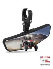 UTV Rear View Mirror, HD SXS UTV Center Mirror with Aluminum Clamp fits 1.5"