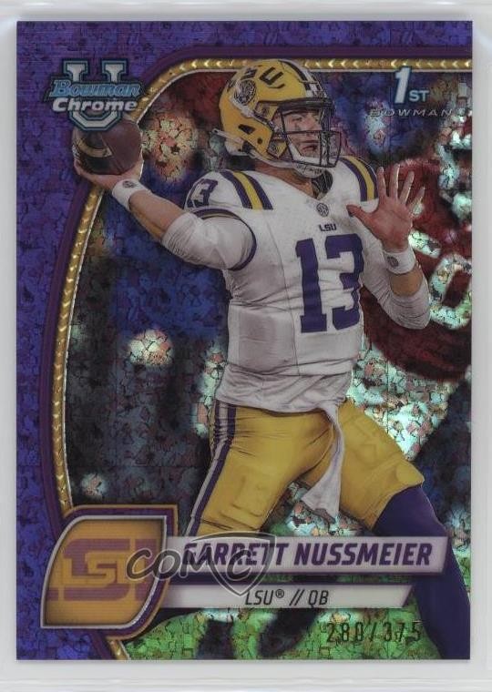 2024 Bowman U Chrome Purple Mini-Diamond Refractor 280/375 Garrett Nussmeier #5