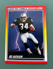 1990 Score Football Bo Jackson Ground Force #10 Los Angeles Raiders
