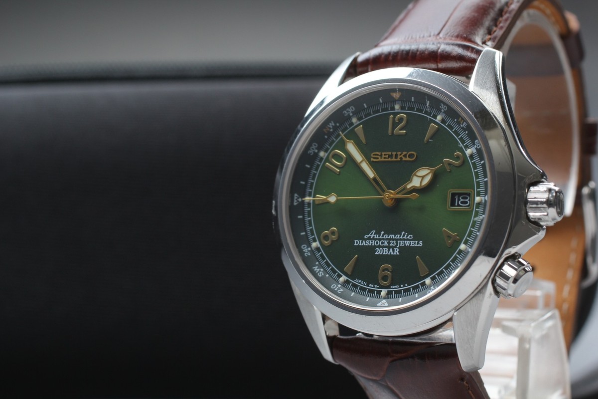 Exc+5] SEIKO Alpinist 6R15-00E0 SARB017 Green Automatic Men's