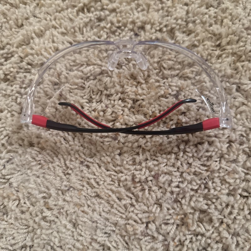 No Cry Safety Glasses - 4 Pair  Red And Black