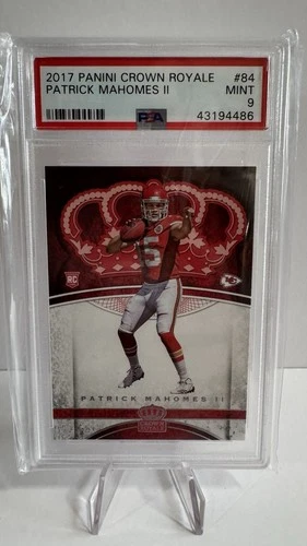 PSA 9 - Patrick Mahomes II - 2017 Panini Crown Royale #84 RC rookie nfl chiefs