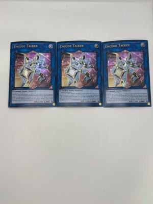 YUGIOH: 3x Encode Talker Ultra Rare SDCL NM