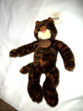 Vintage Russ Berrie TABITHA 12" striped Cat Plush Heartcraft collection