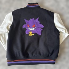 Graniff Pikachu & Gengar Applikation Melton Stadium Jacke Unisex gesteppt