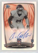 2014 Bowman Rookie Chrome Refractor Auto Aaron Colvin #17 Auto 0af