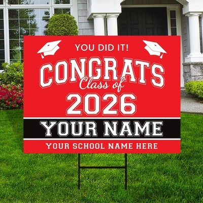 Personalized Graduation Senior Yard Sign Custom Class