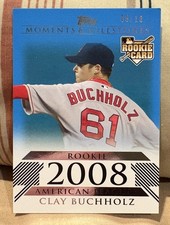 2008 Topps Moments & Milestones Clay Buchholz #151 Rookie RC Blue Parallel #D/10