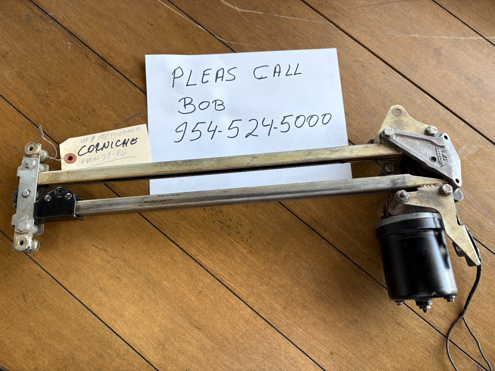 ROLLS ROYCE CORNICHE II WINDOW REGULATOR ASSY NEW MOTOR AND GEAR  87  TO 1991