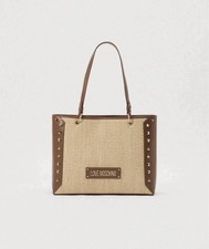 Love Moschino Borse a tracolla Timeless Raffia  donna beige ~ fast ship📦