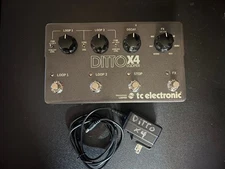 TC Electronic Ditto X4 Dual Track 7 Effects Looper Guitar Pedal w/ power supply