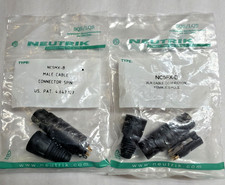 Neutrik NC5MX-B XLR 5 Pin Male AND NC5FX-B 5 Pin Female DMX Lighting - 1 of Each