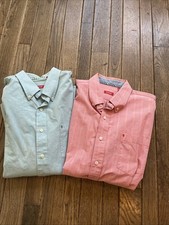 Lot Of 2- Izod men s long sleeve button down shirt. Size XL
