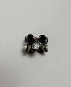 Black And White Opposing Stone Spacer Charm