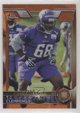 2015 Topps Chrome Rookies Orange Refractor TJ Clemmings #163 0a3