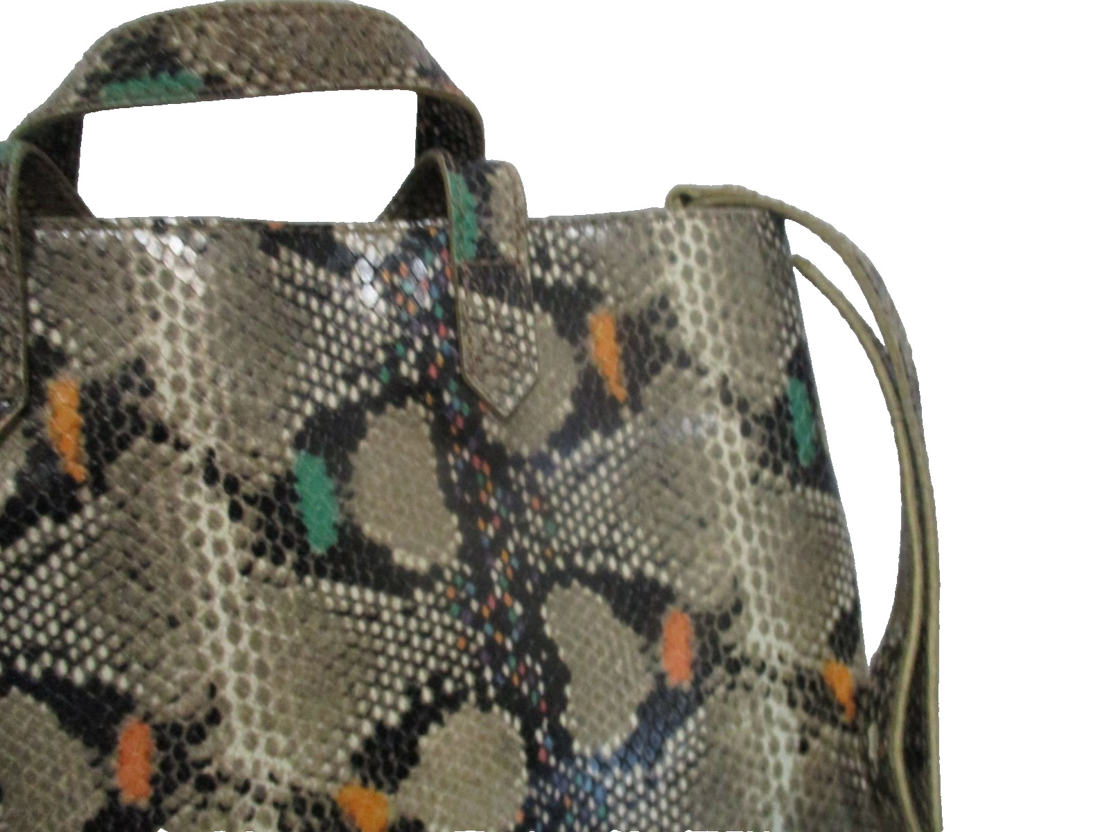 Madwell Brown Orange Python Leather 2-Way Satchel - image 5