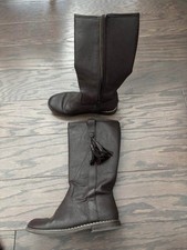 Girl s Children s GAP Tall Brown Boots Size 1 Faux Leather