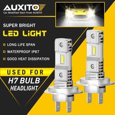Auxito Super Bright Led H7 Kit Headlight Bulbs High Beam Replace Halogen 6500k