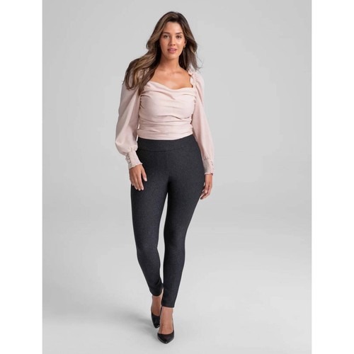 Honeylove EverReady Leggings Pant Womens Large Charcoal Sculpting High Rise
