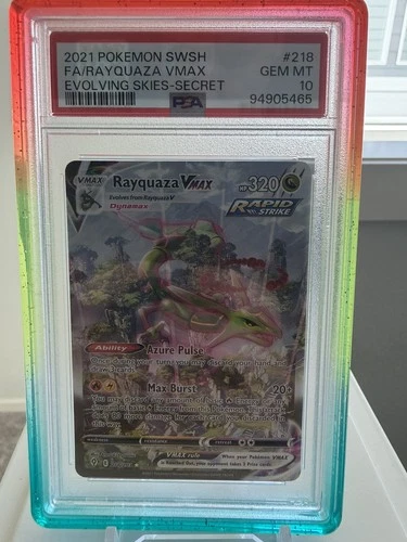 Pokemon 2021 Rayquaza VMAX 218/203 Alt Art Evolving Skies GEM MINT PSA 10