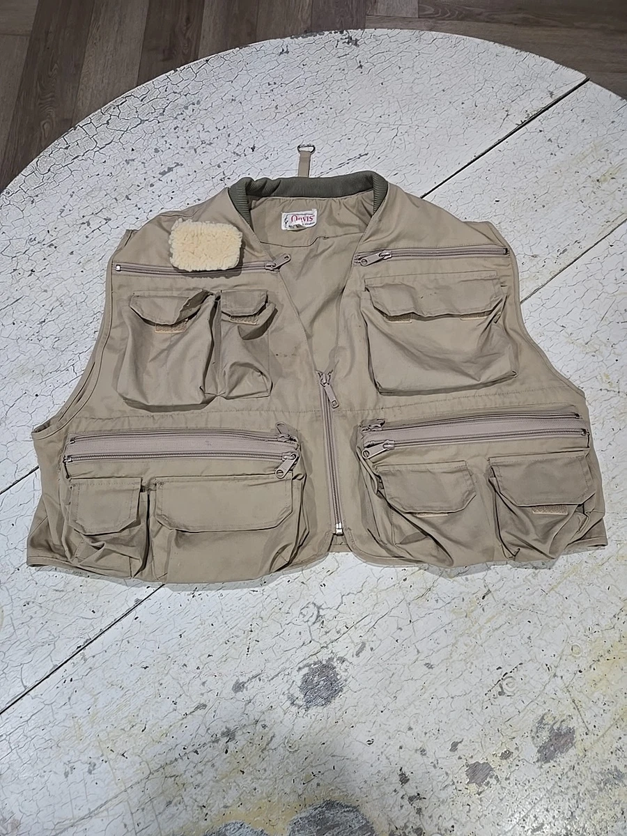 Gilet De Pêche Orvis Clearwater Homme – Taille L – Beige – Multi-poches
