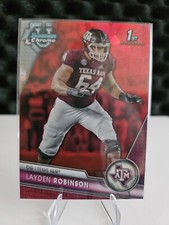2023 Topps Chrome University- Layden Robinson PATRIOTS! Red Refractor #' 4/5