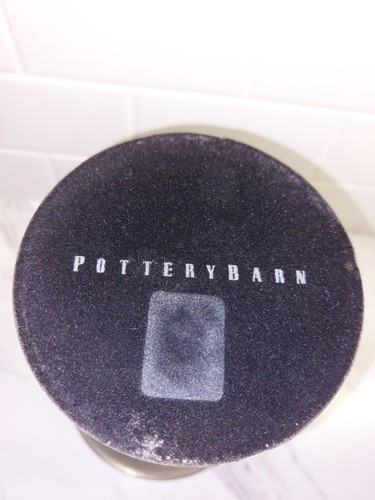 Potterybarn silberfarbene Urnenvase Dekoration schweres Keramik Scheunenstück - Bild 4 von 7