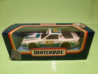 MATCHBOX K-10  CHEVROLET CAMARO - RACE No 18 -  WHITE - EXCELLENT IN BOX