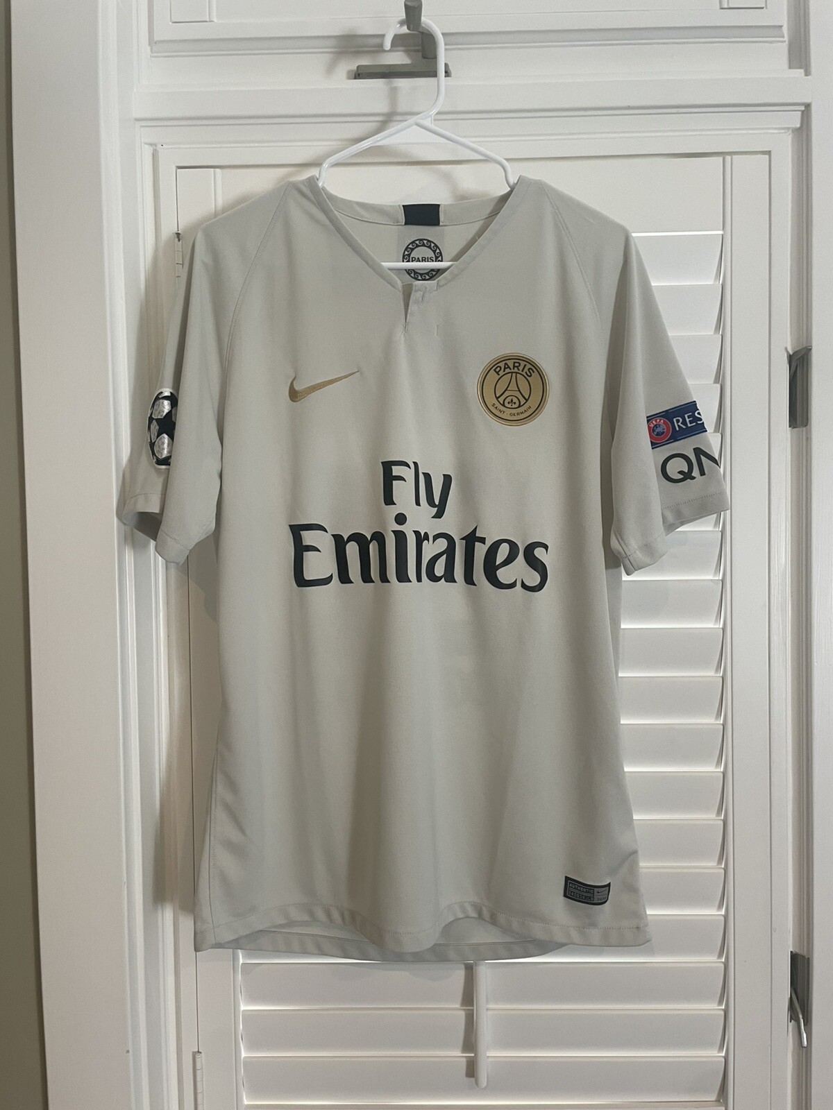 Nike Timothy Weah 2018/19 PSG Third Kit w/UEFA Champions League patches, Size L