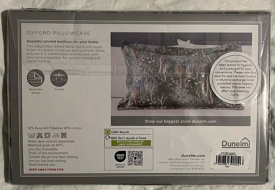 BRAND NEW Dunelm Super King Duvet Set plus Oxford Pillowcases