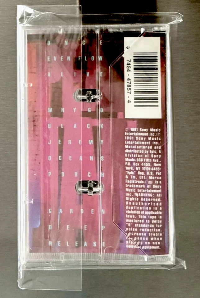 PEARL JAM TEN Cassette ©1991 SONY (like AMG REW IGS) HYPE OG NOS SEALED RARE ⭐️ - Image 2 of 4