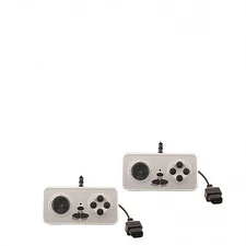 2X NES Retro Entertainment Top Loader Silver-Black Controllers ONLY