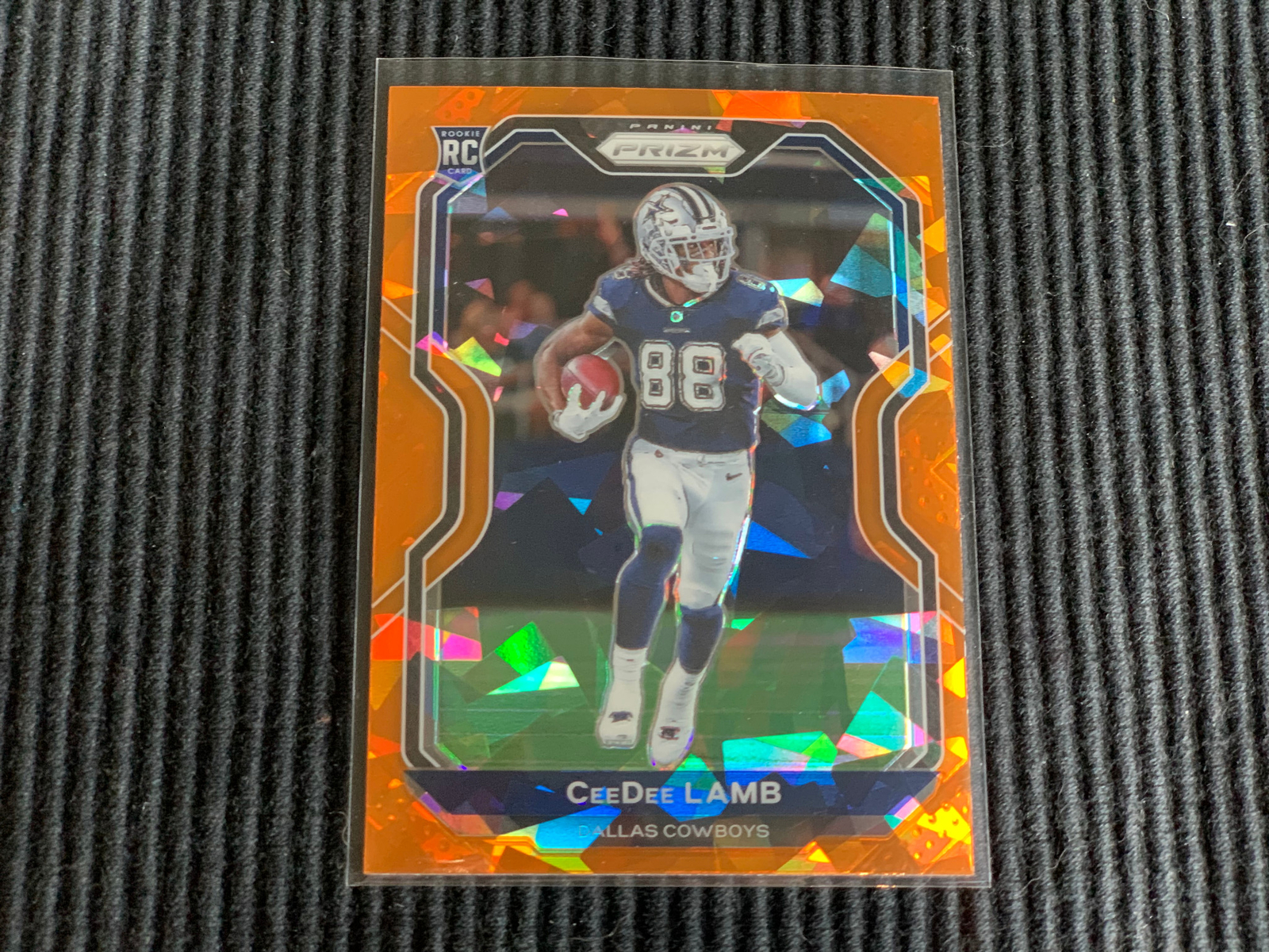 2020 PANINI PRIZM #334 CEEDEE LAMB *ROOKIE ORANGE ICE PRIZM*  DALLAS COWBOYS