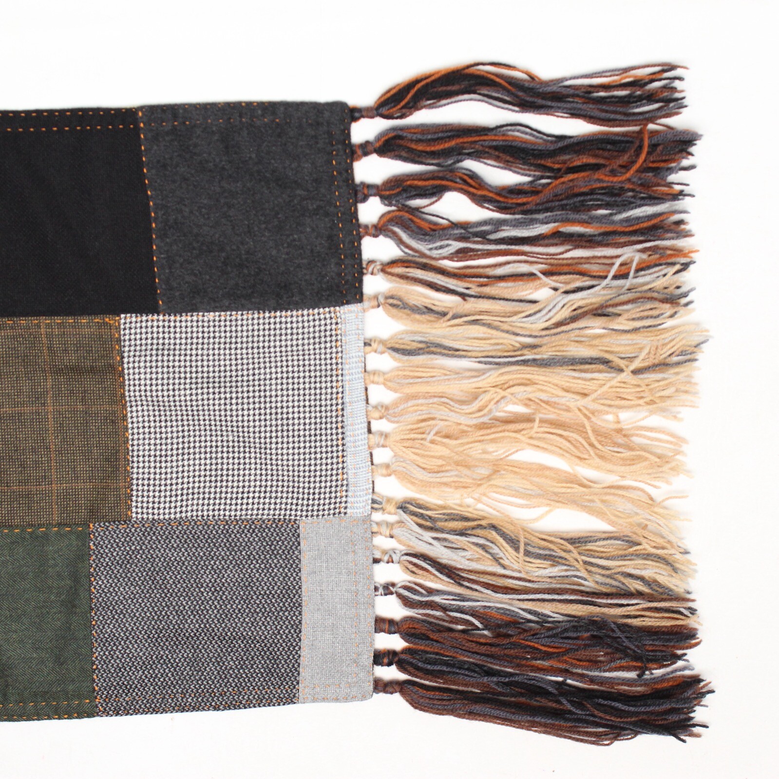 Arnold Brant Reversible Cashmere Patchwork Scarf … - image 9